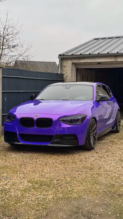 Ravoony Plus PET Glossy Explosion Purple Car Vinyl Wrap review Lucas Esteves 02