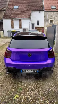 Ravoony Plus Glossy Explosion Purple Car Vinyl Wrap review 4