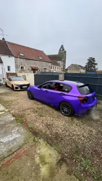 Ravoony Plus Glossy Explosion Purple Car Vinyl Wrap review 5