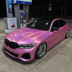 Ravoony Plus Glossy Laser Pink Car Vinyl Wrap review ᴇᴠɪᴇ 03