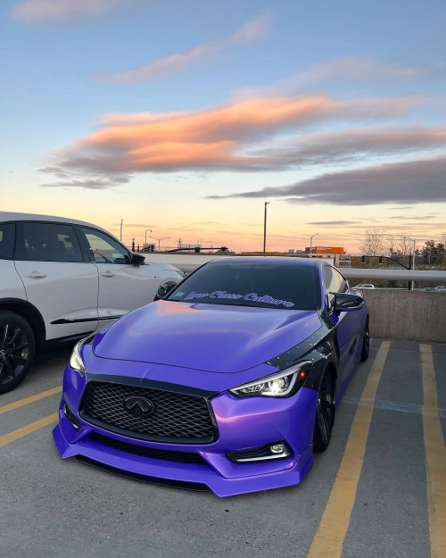 Ravoony Plus PET Glossy Explosion Purple Car Vinyl Wrap review 