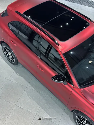 Ravoony Plus Matte Chrome Romanee Red Vinyl Car Wrap review Krystal Coberg 01