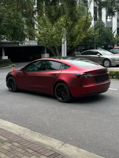 Ravoony Plus Matte Chrome Romanee Red Vinyl Car Wrap review Jeremy Waschell 01