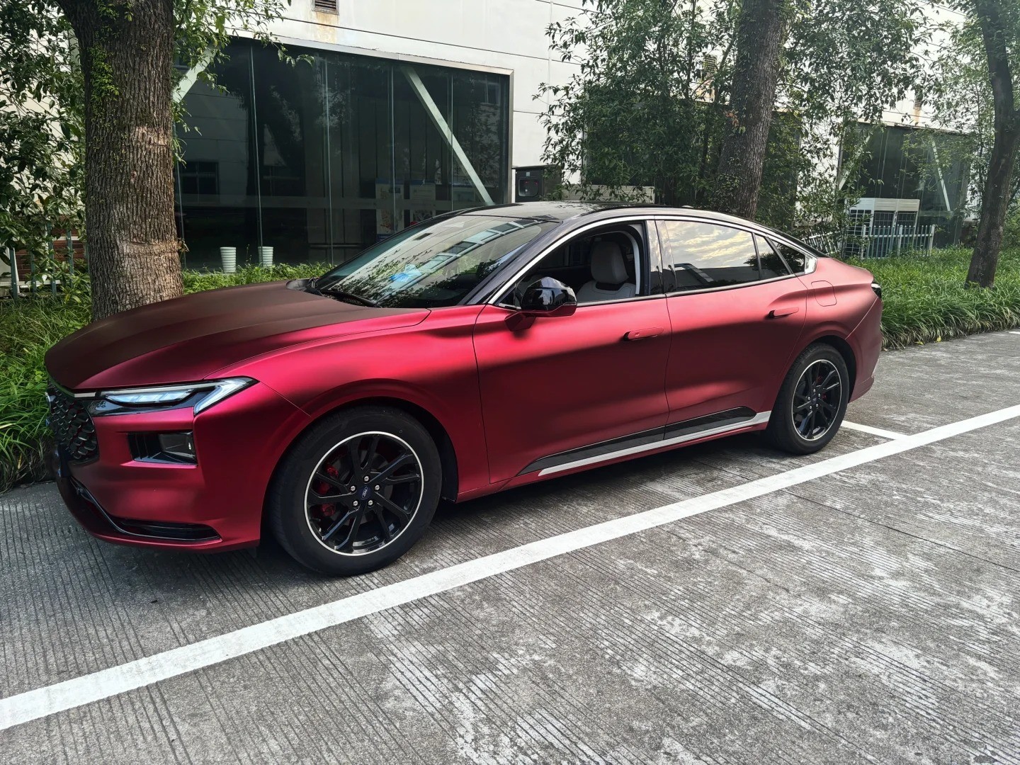 Ravoony Plus PET Matte Chrome Romanee Red Vinyl Car Wrap review Tyler Wiley