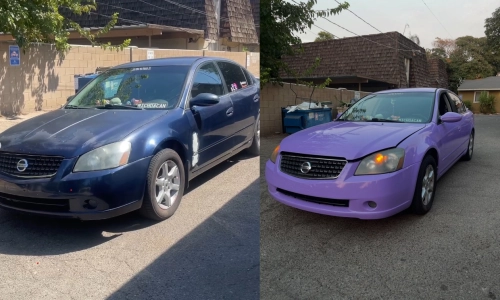 Ravoony Plus PET Glossy Lavender Purple Car Wrap review 