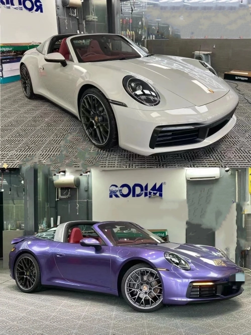 Ravoony Plus PET Gloss Liquid Metallic Viola Purple Car Wrap review 