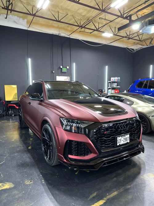 Ravoony Plus PET Matte Chrome Romanee Red Vinyl Car Wrap review 