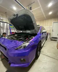 Ravoony Plus Glossy Explosion Purple Car Vinyl Wrap review 3