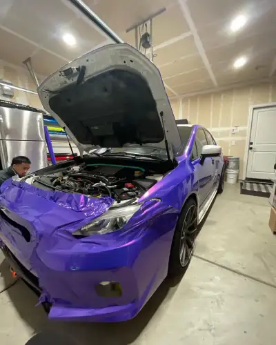 Ravoony Plus Glossy Explosion Purple Car Vinyl Wrap review KOZZY WRAPS LLC 03