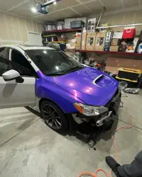 Ravoony Plus Glossy Explosion Purple Car Vinyl Wrap review 2