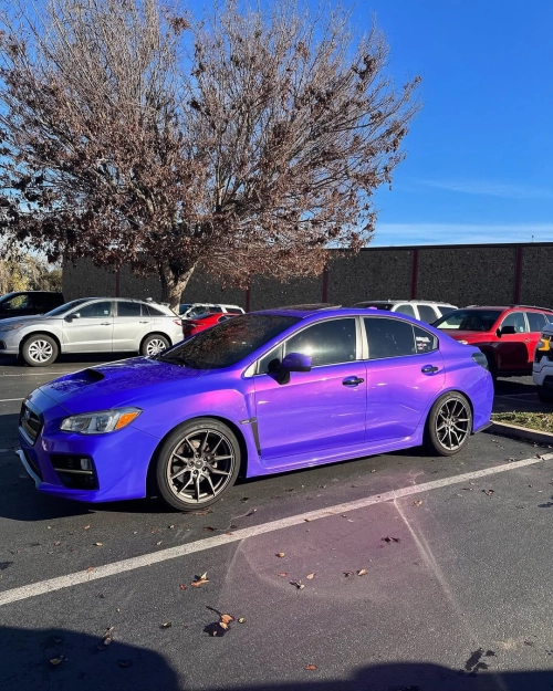 Ravoony Plus PET Glossy Explosion Purple Car Vinyl Wrap review 
