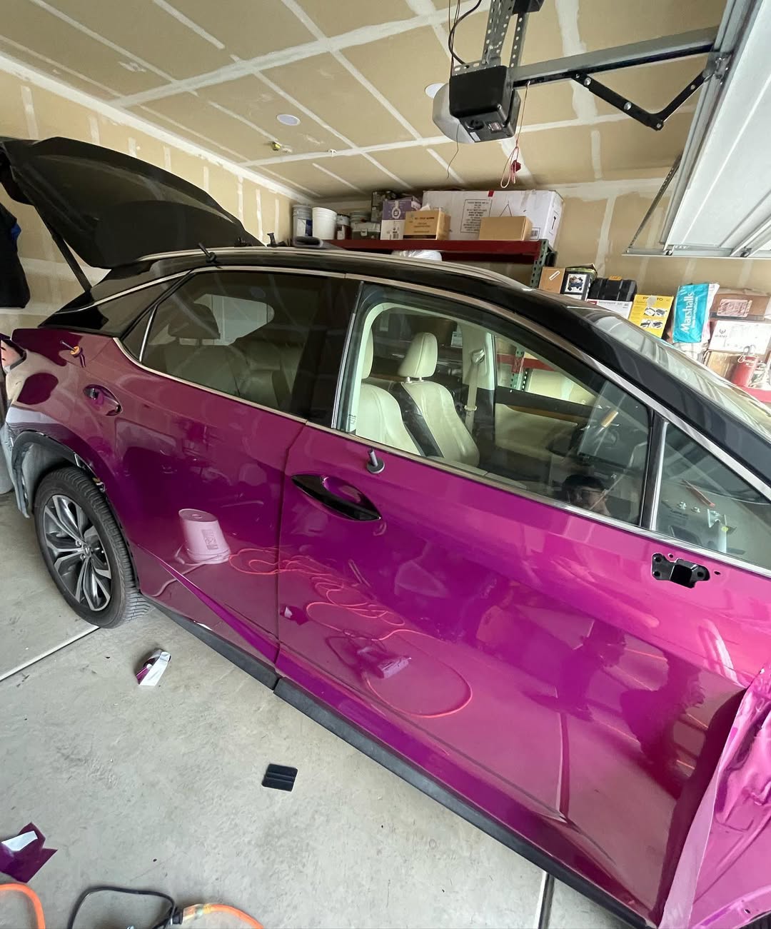 Ravoony Plus PET Gloss Glaze Pagoda Red Car Vinyl Wrap review KOZZY WRAPS LLC 03