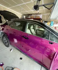 Ravoony Plus PET Gloss Glaze Pagoda Red Car Vinyl Wrap review 3