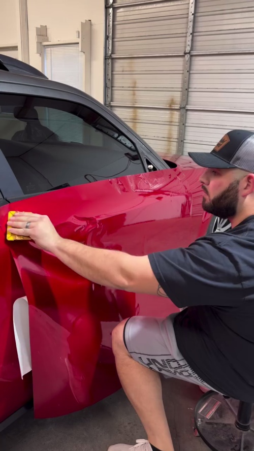 Ravoony Plus Gloss Metallic Vampire Red Vinyl Car Wrap review Detailed Wraps LLC