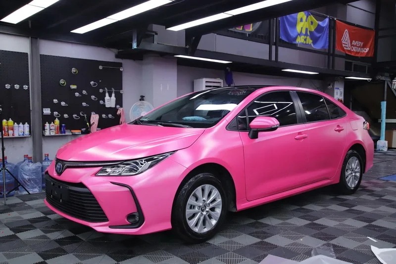 Ravoony Basic Pure Metal Princess Pink Car Vinyl Wrap review Point 00