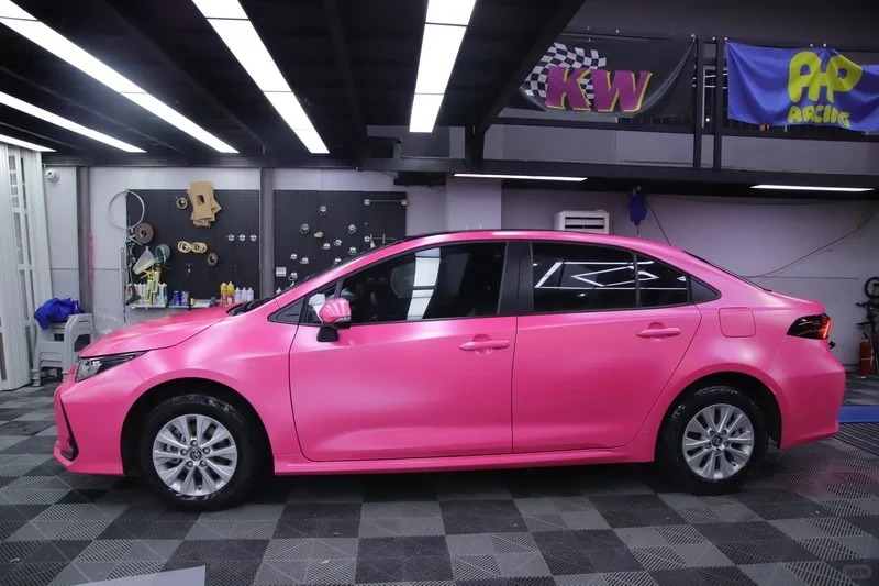Ravoony Basic Pure Metal Princess Pink Car Vinyl Wrap review Point 04
