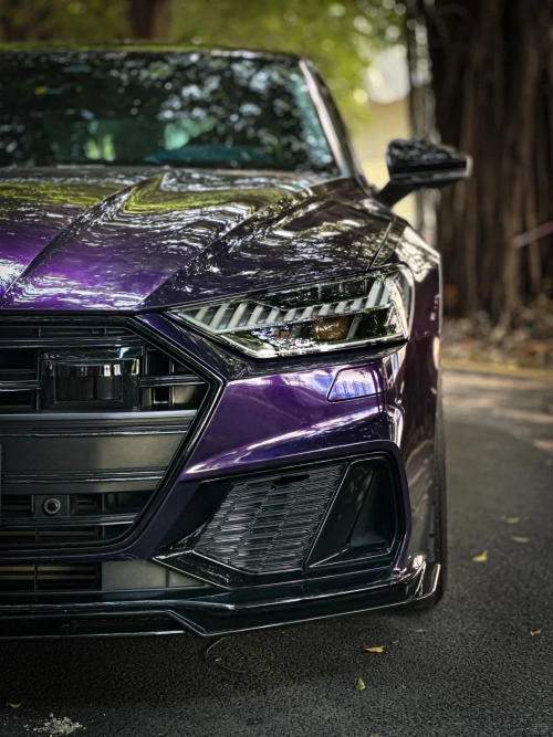 Ravoony Plus PET Gloss Ghost Midnight Purple Car Vinyl Wrap review 