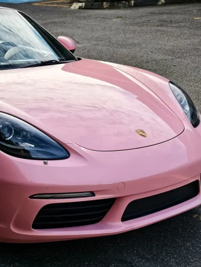 Ravoony Basic Gloss Crystal Peach Pink Car Vinyl Wrap review Oum 04