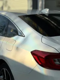 Ravoony Plus Glossy Laser White Car Vinyl Wrap review 3
