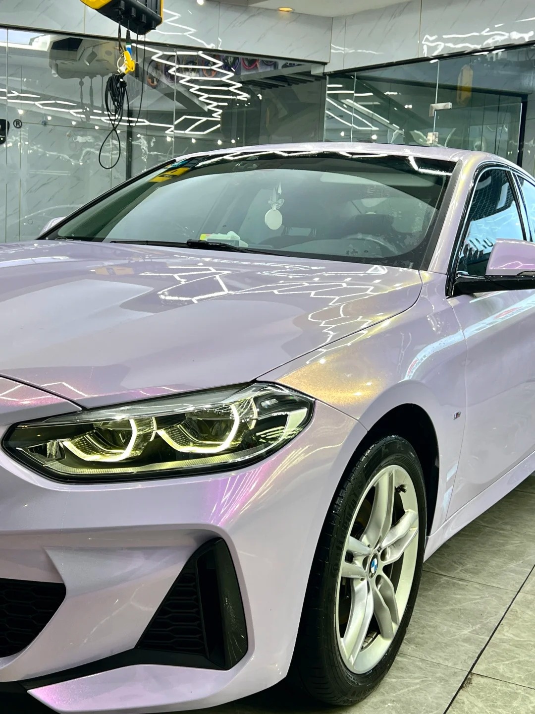 Ravoony Plus PET Glossy Glitter Starry Pink Car Vinyl Wrap review Kelly