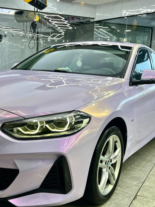 Ravoony Plus PET Glossy Glitter Starry Pink Car Vinyl Wrap review 