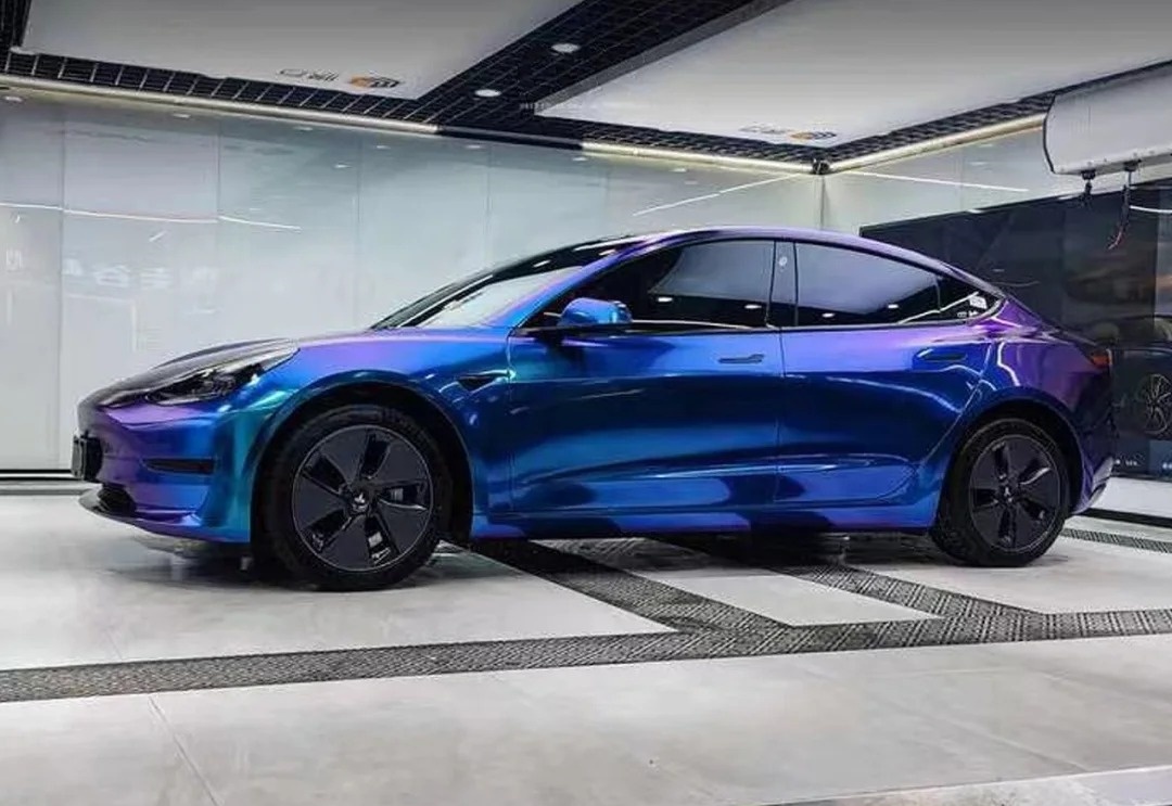 Ravoony Plus Gloss Diamond Blue Purple Vinyl Wrap review Dunck Omar 01