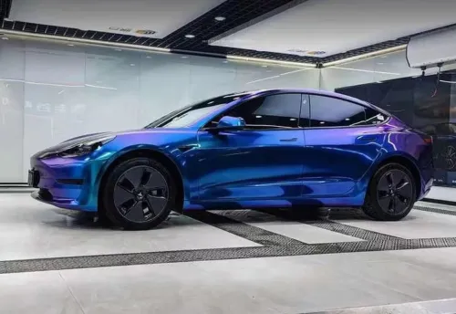 Ravoony Plus Gloss Diamond Blue Purple Vinyl Wrap review 