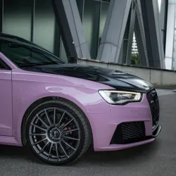 Ravoony Plus PET Glossy Oolong Milk Tea Pink Car Wrap review jeannehnx 04