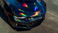 Ravoony Plus Gloss Holographic Rainbow Chrome Laser Black Car Vinyl Wrap review 3