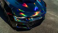 Ravoony Plus Gloss Holographic Rainbow Chrome Laser Black Car Vinyl Wrap review 3