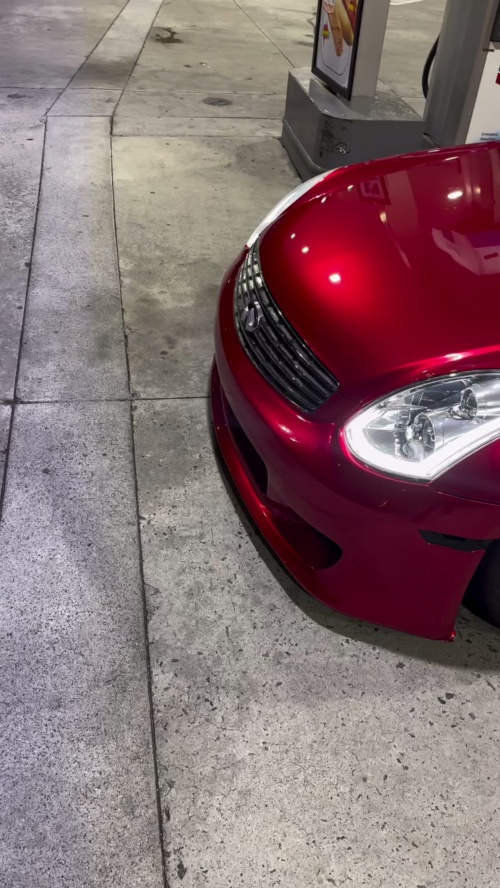 Ravoony Plus Gloss Metallic Vampire Red Vinyl Car Wrap review Abrahm 04