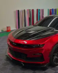 Ravoony Plus Gloss Metallic Vampire Red Vinyl Car Wrap review 1