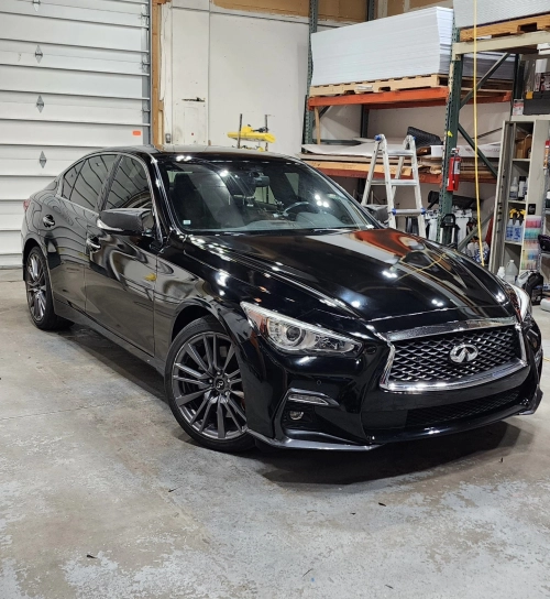 Ravoony Plus Gloss Black Car Wrap Q50 Wrap review 