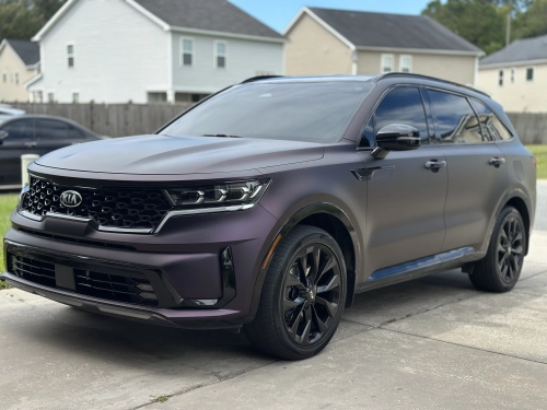   Ravoony Plus Ultra Matte Black Purple Car Vinyl Wrap review 