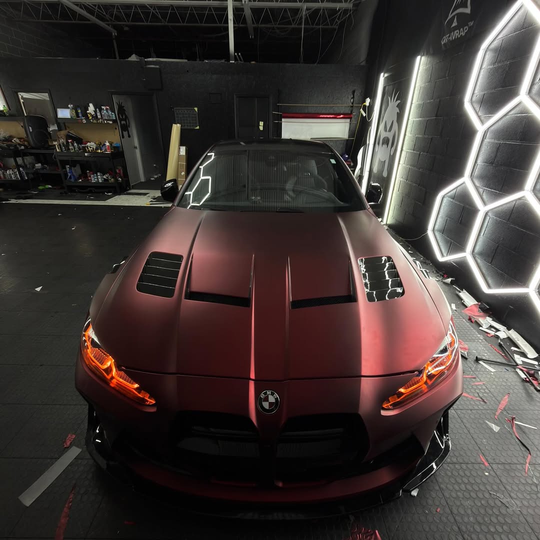 Ravoony Plus PET Matte Chrome Romanee Red Vinyl Car Wrap review Devs 05