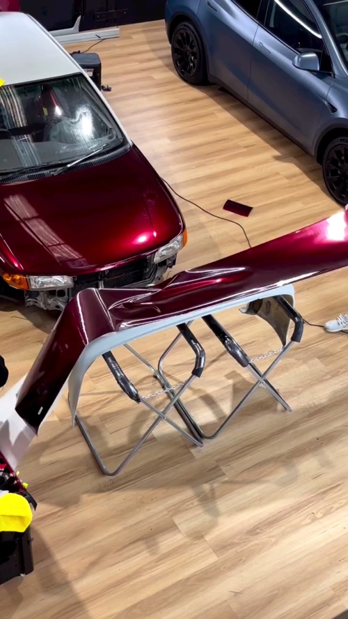 Ravoony Plus Liquid Metallic Dragon Blood Red Vinyl Car Wrap review 