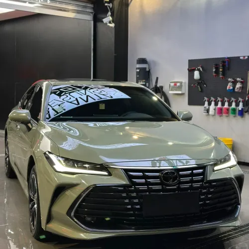 Ravoony Basic PET Gloss Khaki Green Car Vinyl Wrap review 