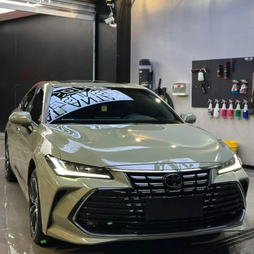 Ravoony Basic PET Gloss Khaki Green Car Vinyl Wrap review 