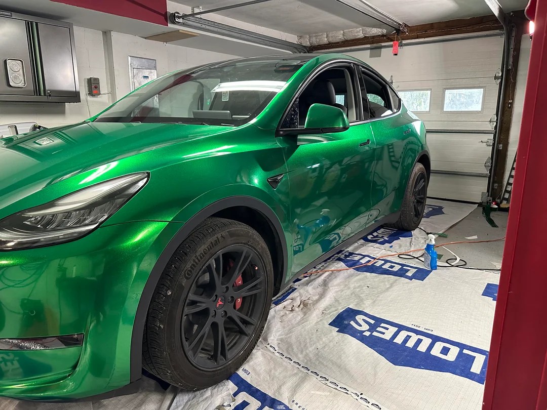 Ravoony Plus Glossy Metal Flame Green Vinyl Car Wrap review Asd W 02