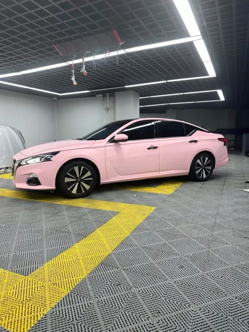 Ravoony Basic PET Glossy Baby Pink Car Vinyl Wrap review 