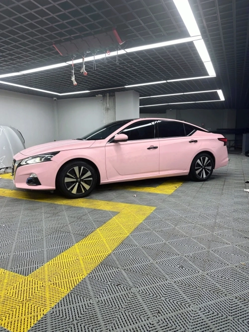 Ravoony Basic PET Glossy Baby Pink Car Vinyl Wrap review 