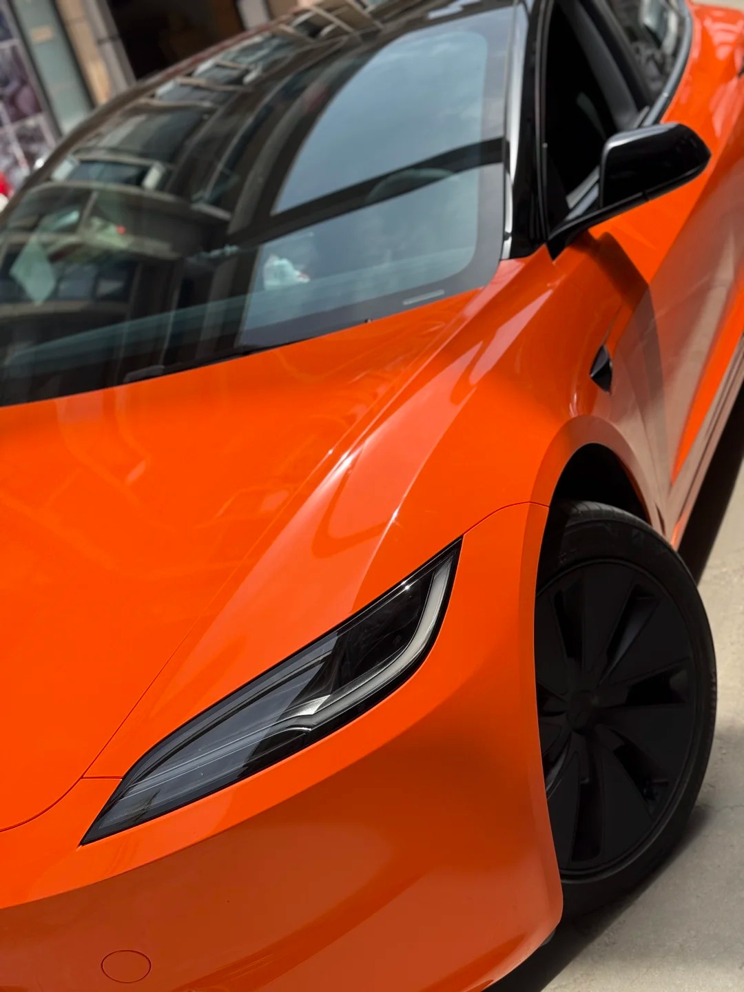 Ravoony Basic PET Gloss Orange Car Wrap review 1