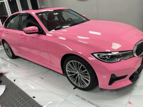 Ravoony Basic PET Glossy Princess Pink Vinyl Car Wrap review 