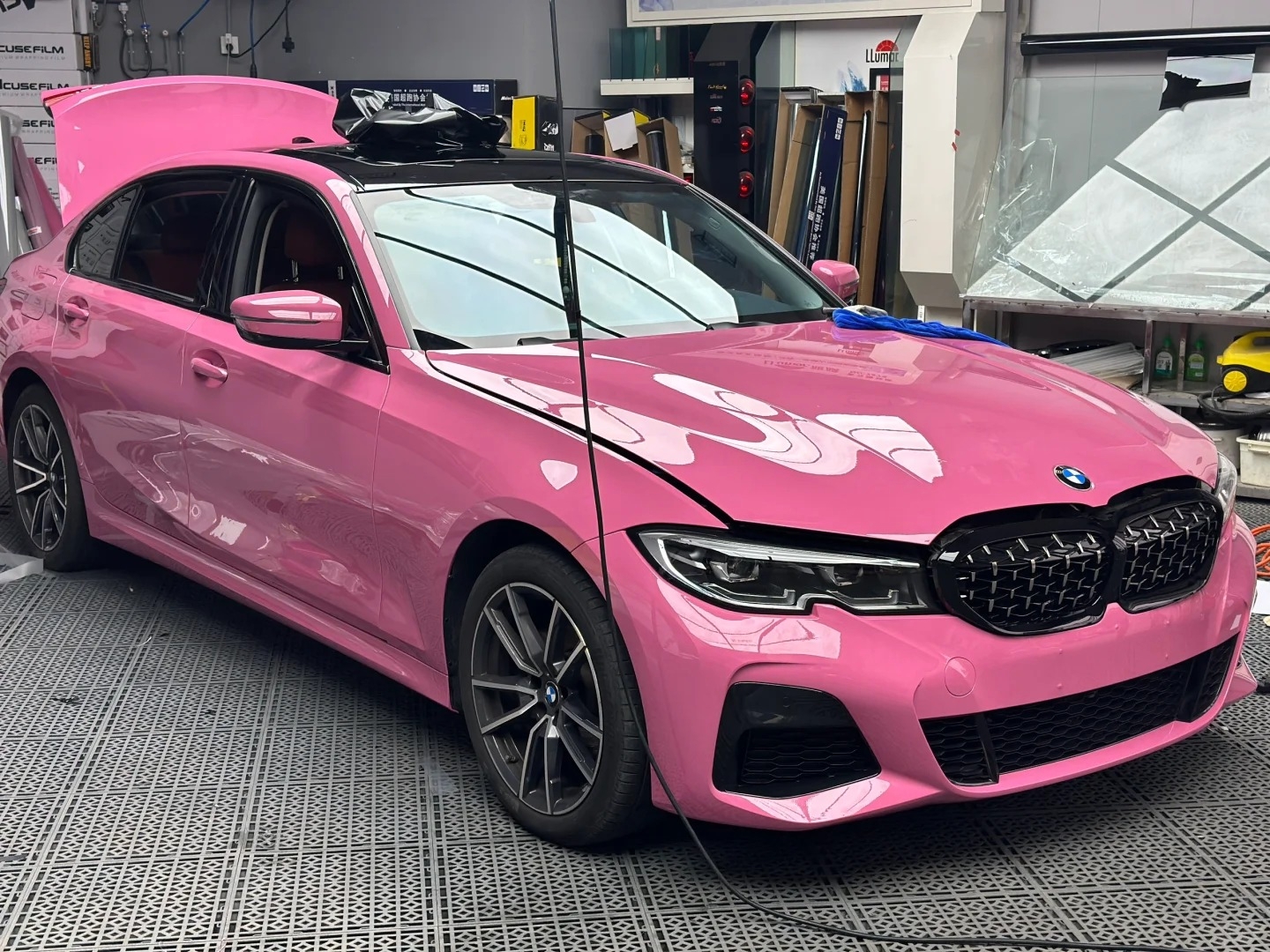 Ravoony Basic PET Glossy Princess Pink Vinyl Car Wrap review 0
