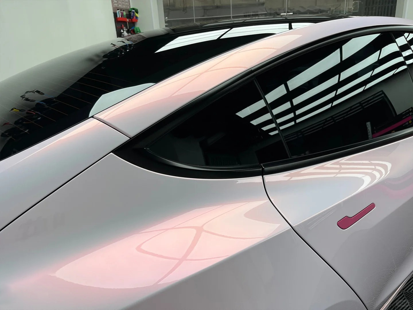 Ravoony Plus Glossy Flower Pink Car Wrap review 2