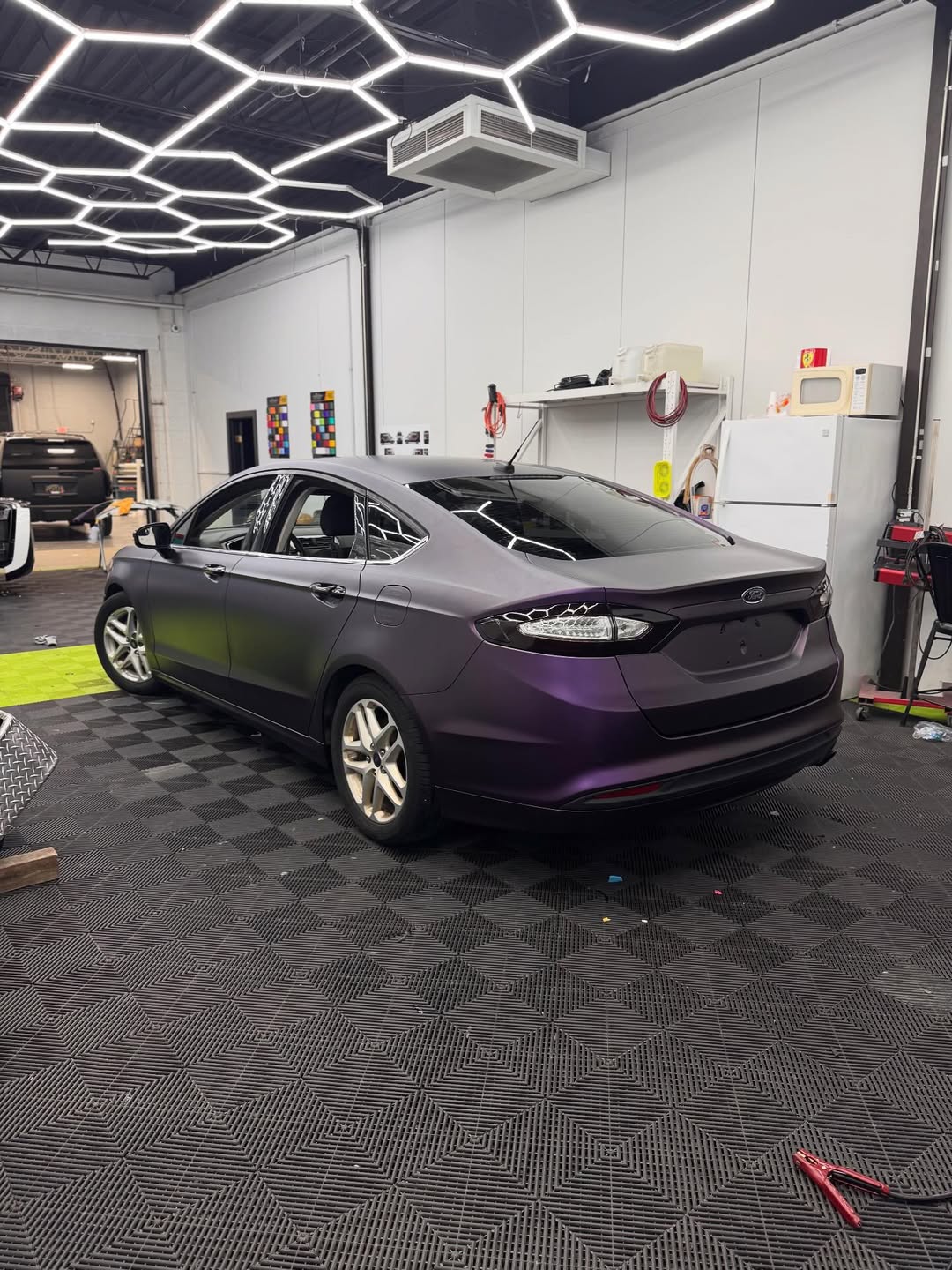   Ravoony Plus Ultra Matte Black Purple Car Vinyl Wrap review Ironclad Wraps Co 04