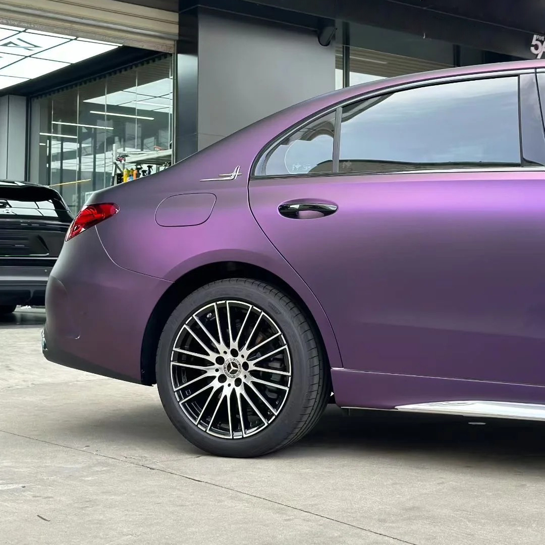 Ravoony Plus Ultimate Flat Magic Purple Car Vinyl Wrap review 4