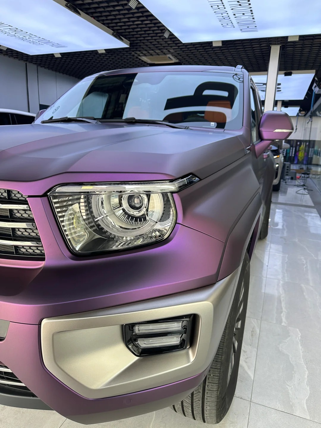 Ravoony Plus Ultimate Flat Magic Purple Car Vinyl Wrap review 3