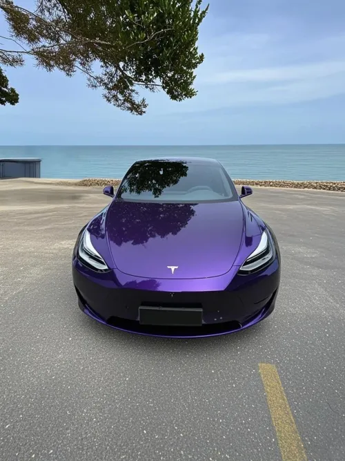 Ravoony Plus Gloss Ghost Midnight Purple Car Vinyl Wrap review 