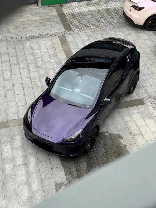 Ravoony Plus PET Gloss Ghost Midnight Purple Car Vinyl Wrap review 